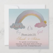 Révélation de genre et invitation au baby shower (Devant)