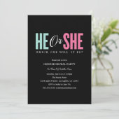 Révélation de genre - Noir | Invitation de parti (Debout devant)