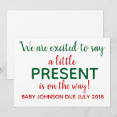 Révélation de la Faire-part de grossesse de Noël (Devant / Derrière)