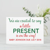 Révélation de la Faire-part de grossesse de Noël (Debout devant)