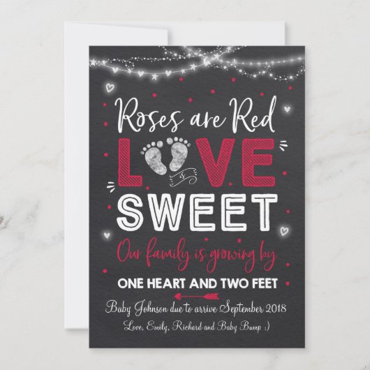 Révélation de la Faire-part de grossesse de Valent (Devant)