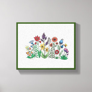 Révélation des fleurs en gras toile étirée