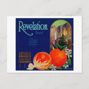 Revelation Oranje LabelNaranjo, CA Briefkaart