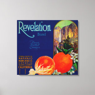 Revelation Oranje LabelNaranjo, CA Canvas Afdruk