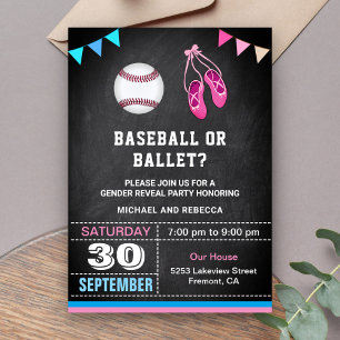 Reveleparty Geslacht Baseball of Ballet Kaart