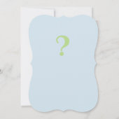 RÉVÉLER LE GENRE DE LA carte baby shower (Dos)
