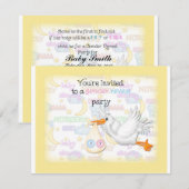 Révéler le genre Invitation à la cigogne jaune (Devant / Derrière)