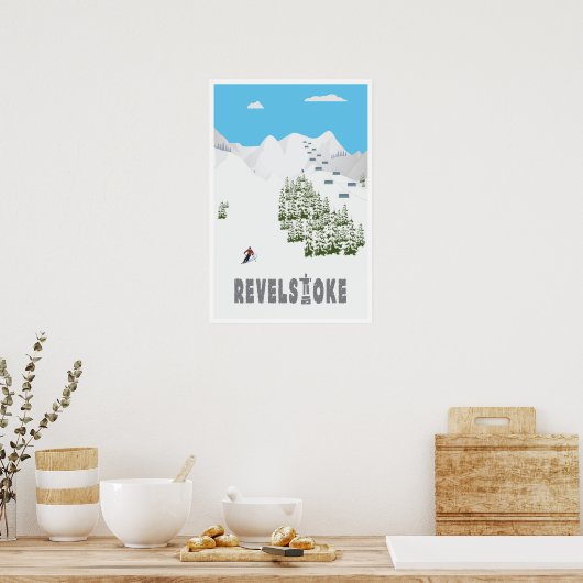 Revelstoke, B.C. Canada, Ski Poster (Keuken)