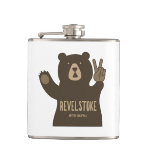 Revelstoke Brits-Columbia Vrede Beer Heupfles