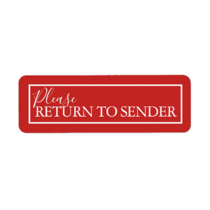 Revenez aux étiquettes de adresse de rouge