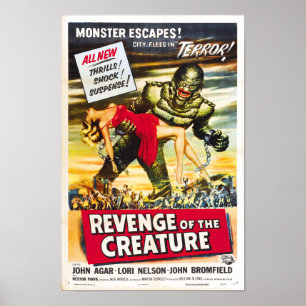 Revenge of the Creature Monster Movie Poster