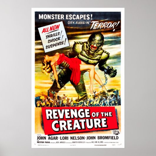 Revenge of the Creature Vintage Movie Poster (Devant)