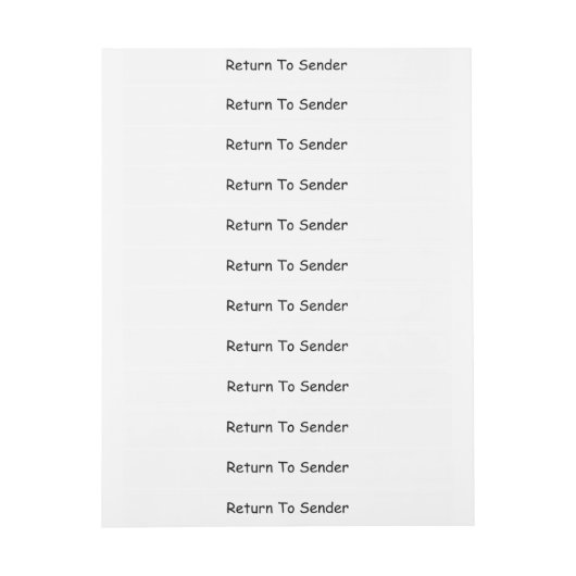 Revenir au Étiquette de adresse Wraparound de l'ex (Feuille)