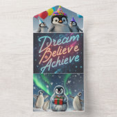 "Rêver Croire Réussir" Carte d'invitation pour enf (À l'intérieur)