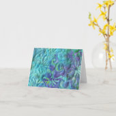 Rêver dans le carte pour notes bleu (Fleur jaune)