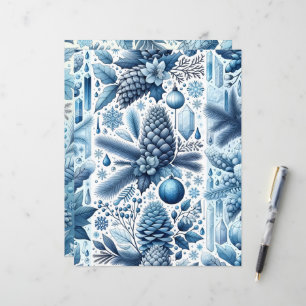 Rêver d'un papier à scandale d'hiver bleu