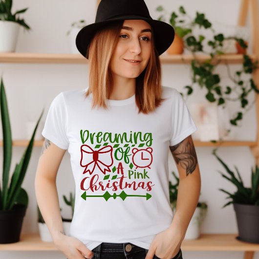 Rêver d'un T-shirt de Noël rose