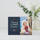 Rêver d'une carte postale Modèle de Noël blanche (Debout devant)