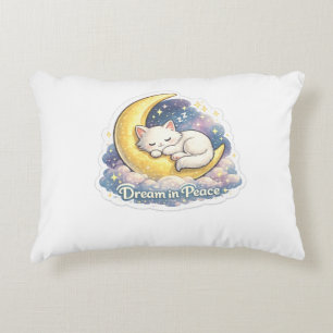 Rêver en paix Coussin de Lune de Chat Mignon Endor