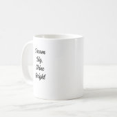 Rêver grand, brillant brillant Mug (Devant gauche)