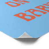 Rêver sur Baby Poster Wall Art en bleu & orange (Coin)