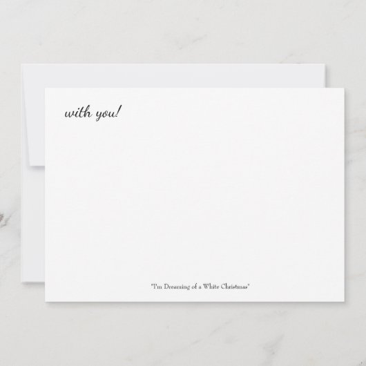 Rêver un Noël blanc avec vous Invitation (Dos)