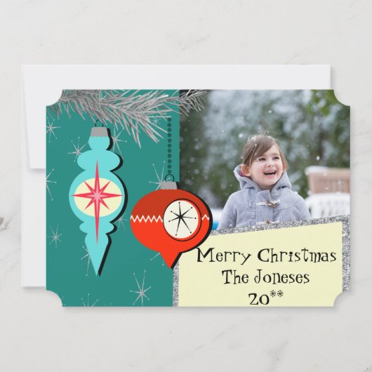 Rêver une carte photo de Noël rétro (Devant)