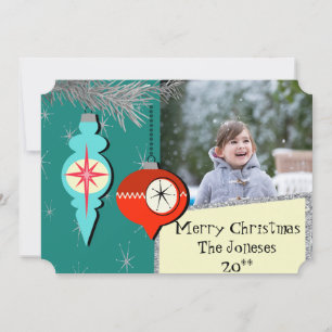 Rêver une carte photo de Noël rétro