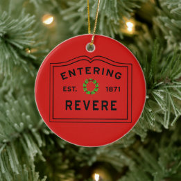 Revere, MA Kerstmis Keramisch Ornament