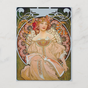 Reverie door Alphonse Mucha Fine Art Briefkaart