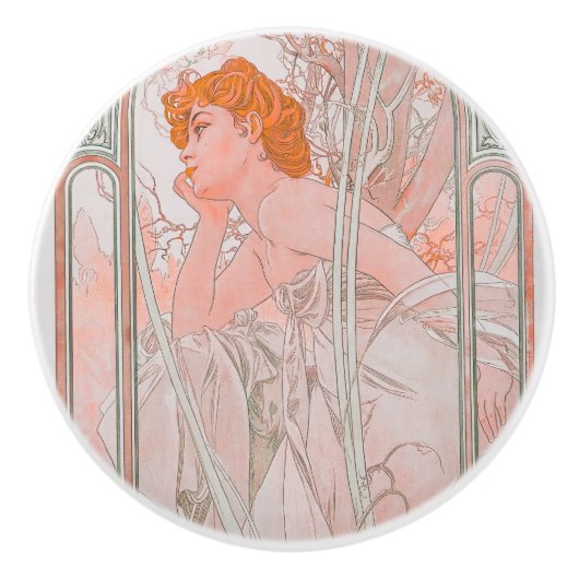 Reverie du Soir (1899) Keramische Knop (Voorkant)