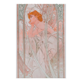 Reverie du Soir (1899) van Alphonse Mucha Perfect Poster