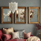 Rêverie en fleurs Triptyque Découpage en papier ép