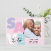 Rêverie printanière Bold Save the Date (Debout devant)