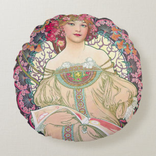 Rêverie (Printemps), Alphonse Mucha Coussin Décora