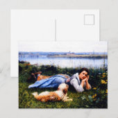 Reverie van Daniel Ridgway Knight Briefkaart (Voorkant / Achterkant)