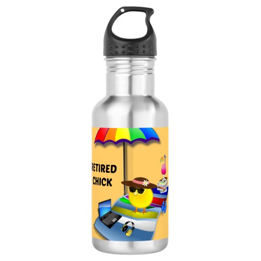 Revermoeid Chick Waterfles (Voorkant)