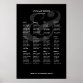 REVERSE Black Ampersand Huwelijk | 12 Zitplaatsenk Poster (Voorkant)