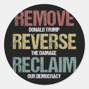 Reverse Reclaim Protest verwijderen Ronde Sticker
