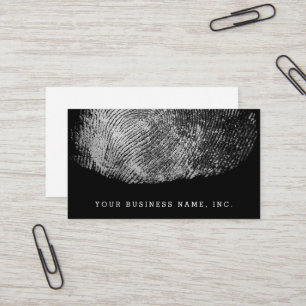 Reversed Loop Fingerprint Monochrome Visitekaartje