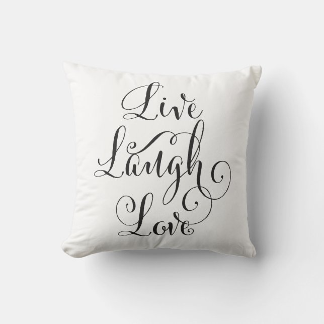 Reversibele Live, Laugh, Love Pillow Kussen (Voorkant)