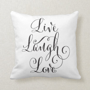 Reversibele Live, Laugh, Love Pillow Kussen