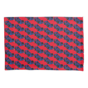 Reversibele Red- en Blue-motor racesportauto's Kussensloop