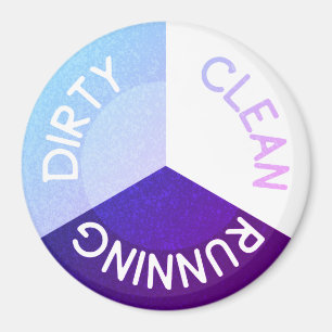 Reversibele vuilniswasmachine Clean Dirty Magnet Magneet