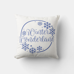 Reversibele winterWonderland met Snowflakes Kussen