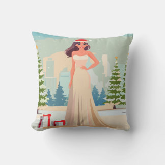 Reversible Christmas Cheers Pillow   Kussen