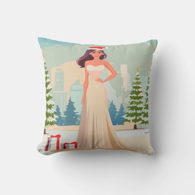 Reversible Christmas Cheers Pillow   Kussen (Voorkant)