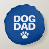 Reversible Dog Dad Rond Kussen (Achterkant)