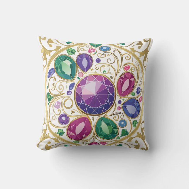 Reversible Gem Boho Pillow  Kussen (Voorkant)