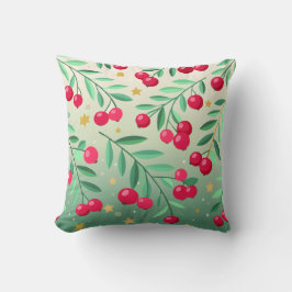 Reversible Seasonal Cherry Tree & Cardinal Pillow Kussen